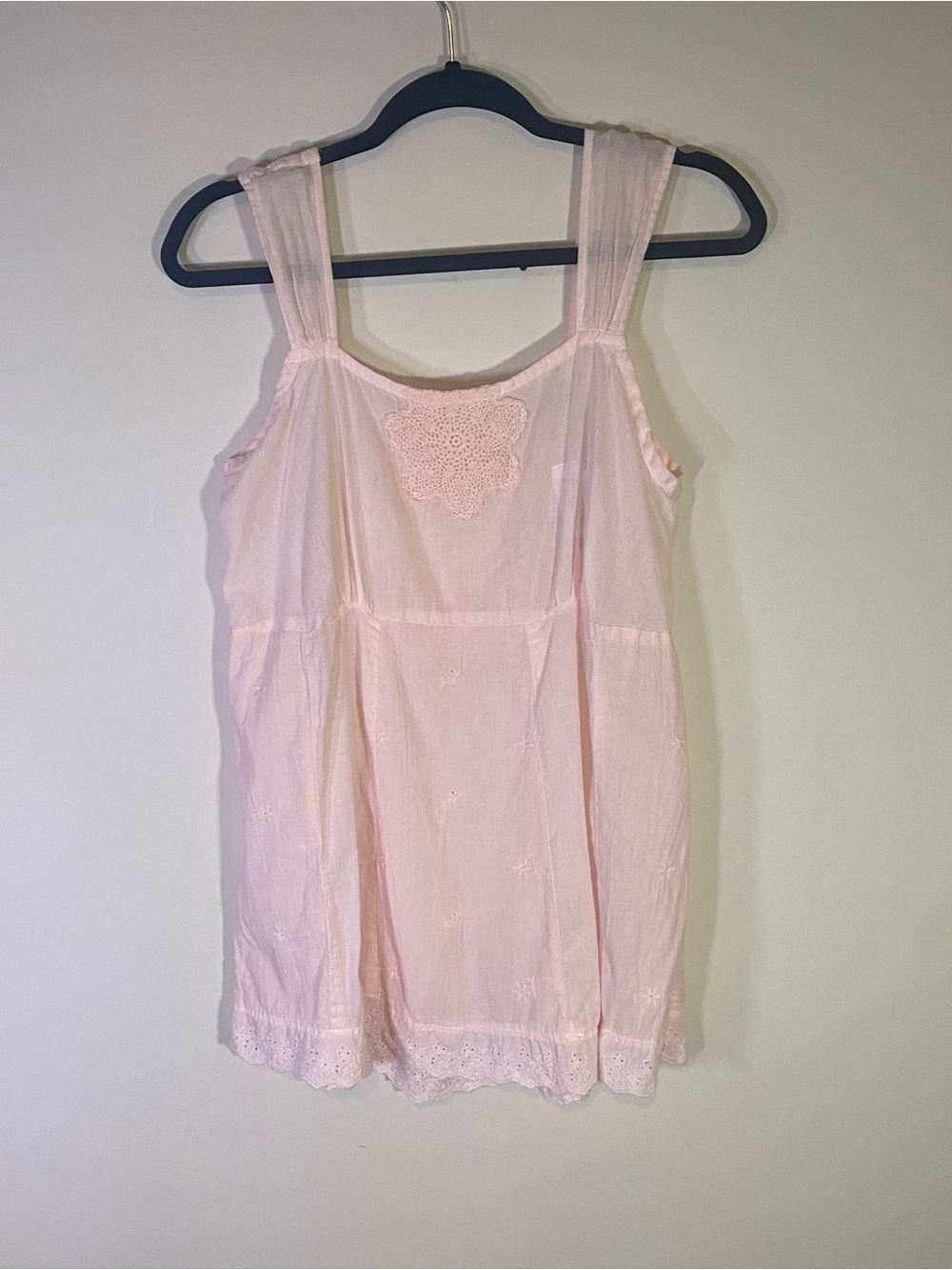 Siganka Maui light weight 100% cotton cami top size women’s L pale pink